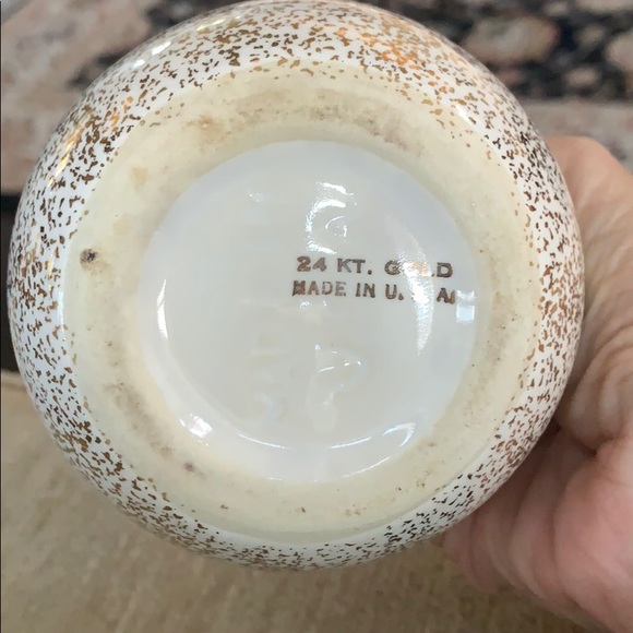 VINTAGE 24 KT. GOLD MADE IN THE USA VASE - Picture 4 of 9